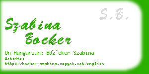 szabina bocker business card